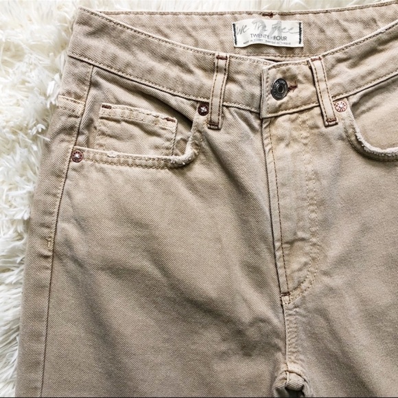 Free People Dakota Straight Leg Jeans Khaki Size 24 NWOT - Picture 4 of 12